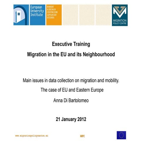 Main issues in data collection on migration and mobility. The case of EU and ...