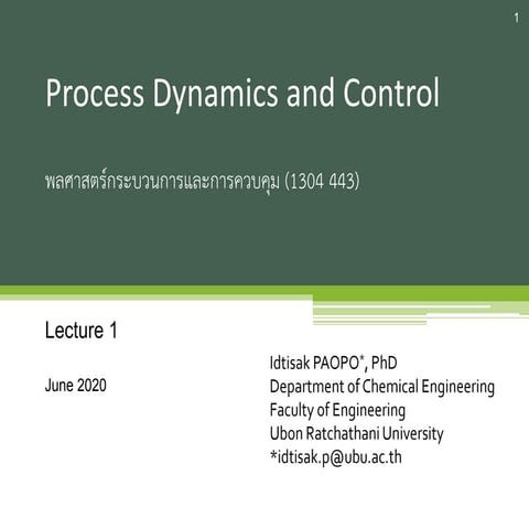 Instrumentation and process control fundamentals | PPTX