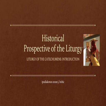 01 notes liturgy of the catechumens intro | PDF