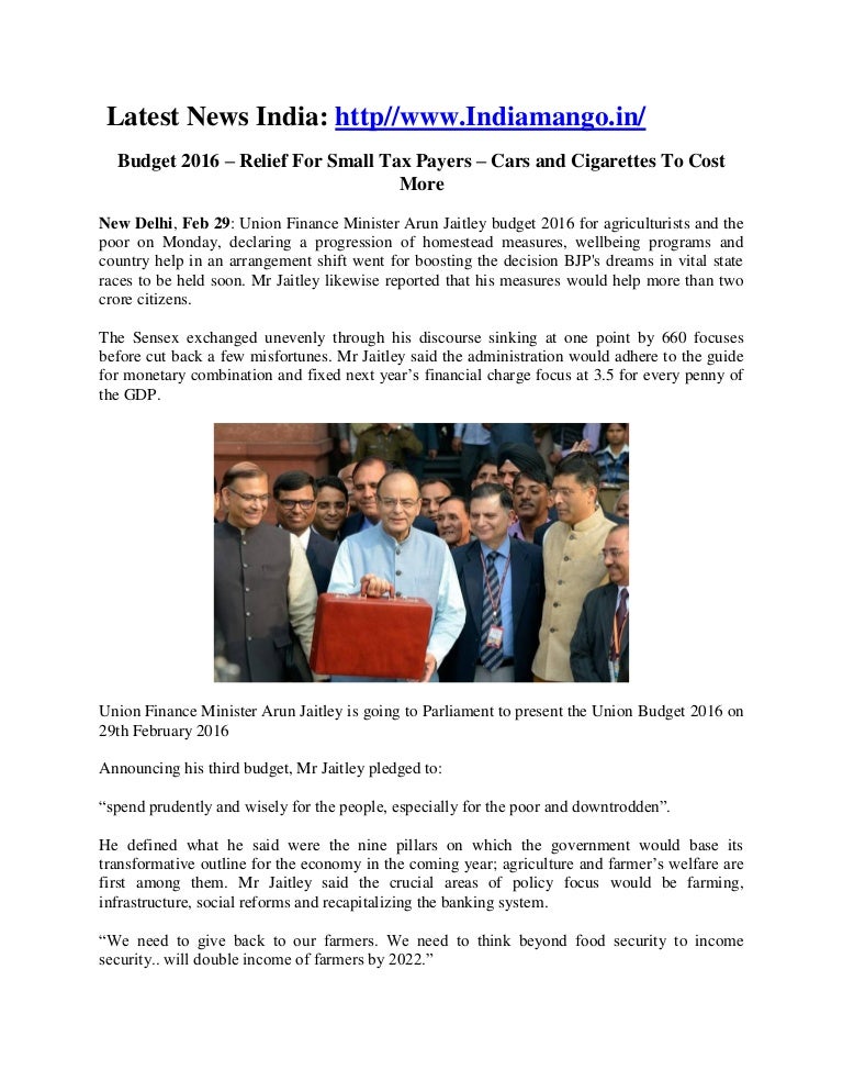 Recent News March 2016