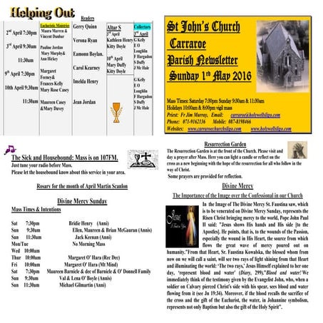 01 May 2016 Newsletter