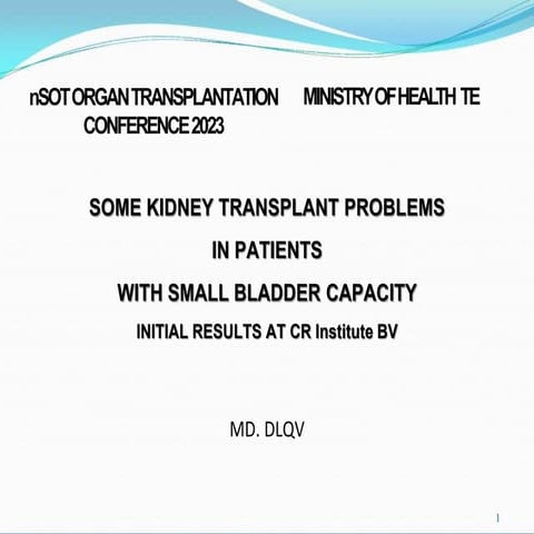 Small bladder capacity on kidney transplantation | PPTX