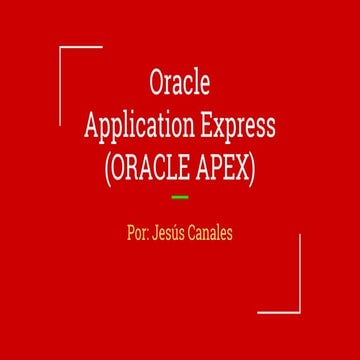 01 Conociendo Ooracle Apex part01