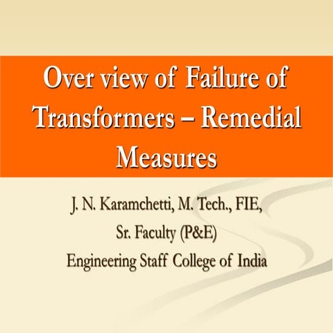 01 Overview of Power transformers - Remedial Measures.ppt