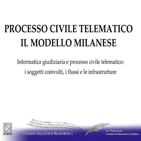 Paolo Lessio, Processo Civile Telematico  1