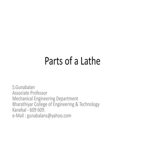 01 part1 02 parts of a lathe