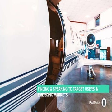 Targeting users in emerging markets - Paul Malicki 