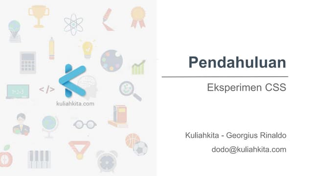 Eksperimen CSS - 01 Pendahuluan