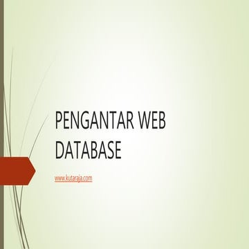 Pengantar webdatabase Basis Data ( SEJARAH DATABASE)