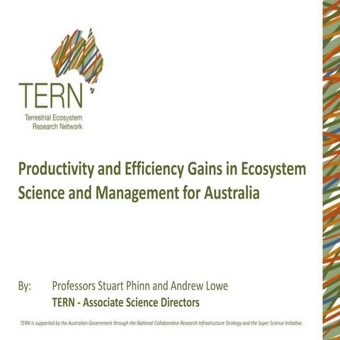 Stuart Phinn and Andy Lowe_TERN's national ecosystem data infrastructure is d...