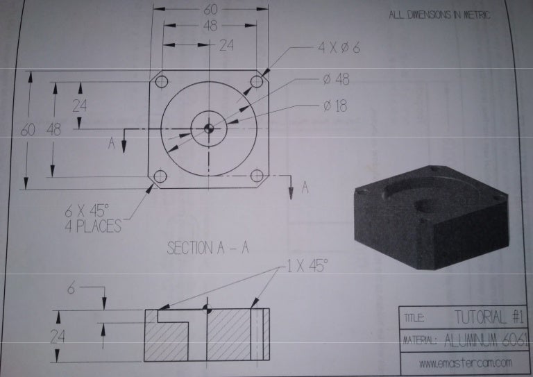 Mastercam Milling Tutorial 01