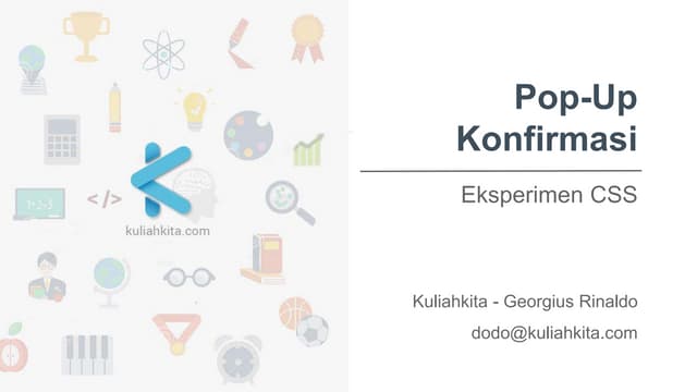 CSS Eksperimen - 05-1 Popup Konfirmasi