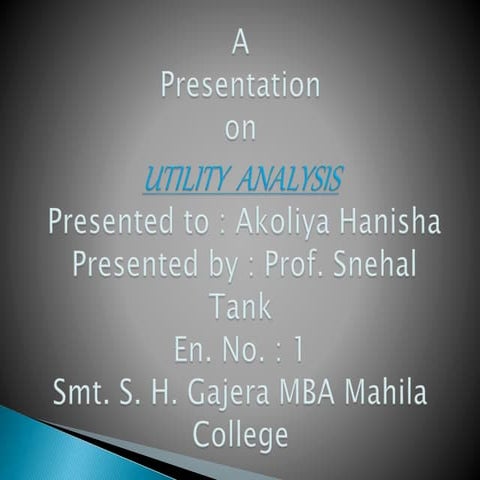 total and marginal utility