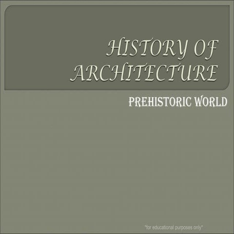 01 prehistoric architecture