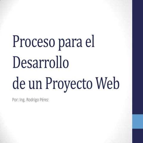 Proceso para el Desarrollo Web