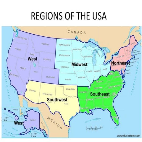 West and Midwest geography