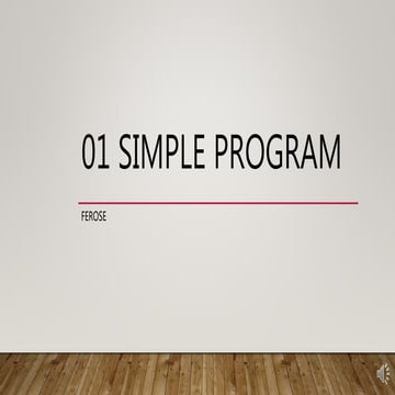 01 simple program