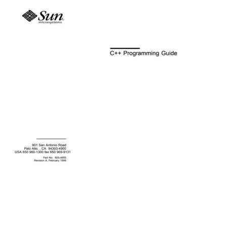 01 sun c++ programming guide | PDF