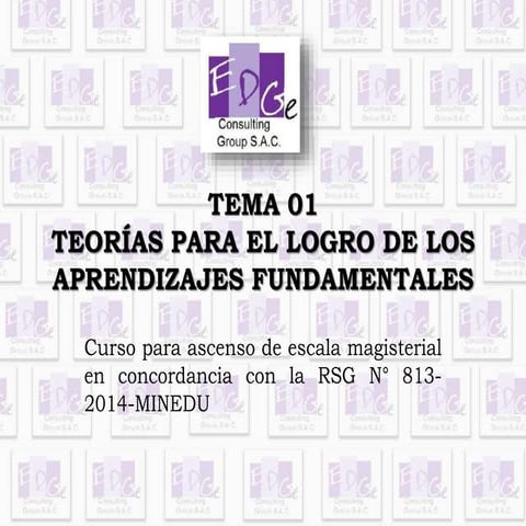 Teoría para el logro de los aprendizajes