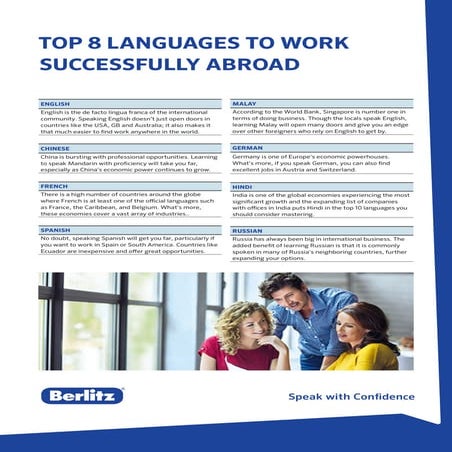 Top 8 languages to work successfully abroad