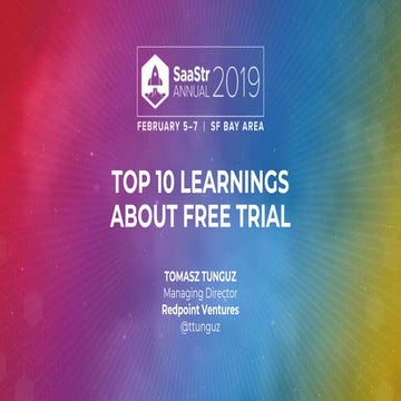 Top 10 Learnings about Free Trials with Tomasz Tunguz