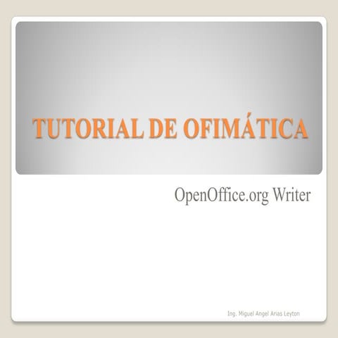 01 tutorial de open office writer | PDF