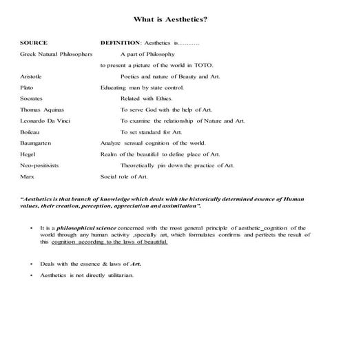 01 what is aesthetics