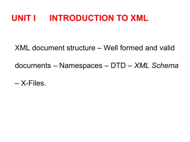 01 xml document structure
