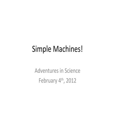 02.02.2012  - Simple Machines