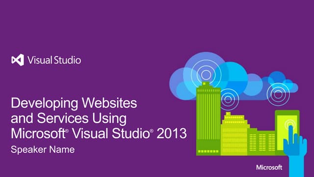 Developing Web Sites and Services using Visual Studio 2013