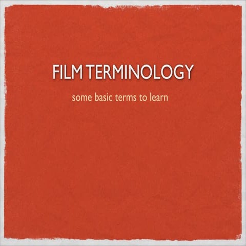 Intro to cinematography