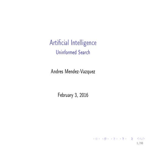Artificial Intelligence 02 uninformed search