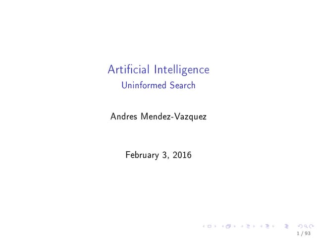 Artificial Intelligence 02 uninformed search