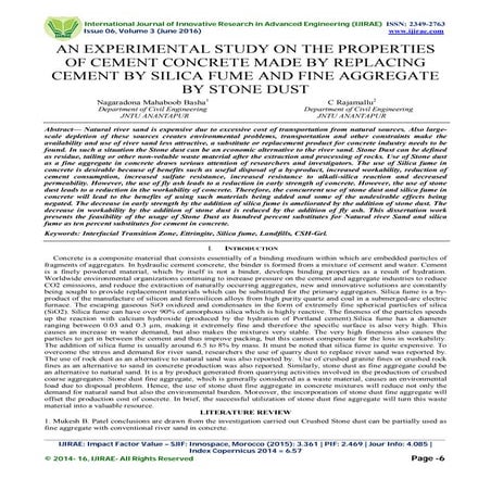 Study of partial replacement of cement by barite powder and silica fume ...