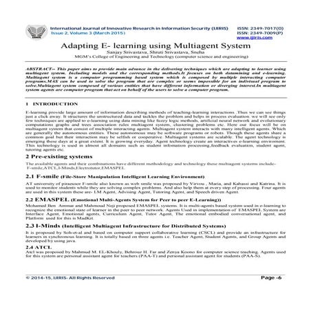 Adapting E- learning using Multiagent System