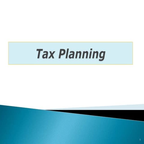 Tax Planning | PPTX
