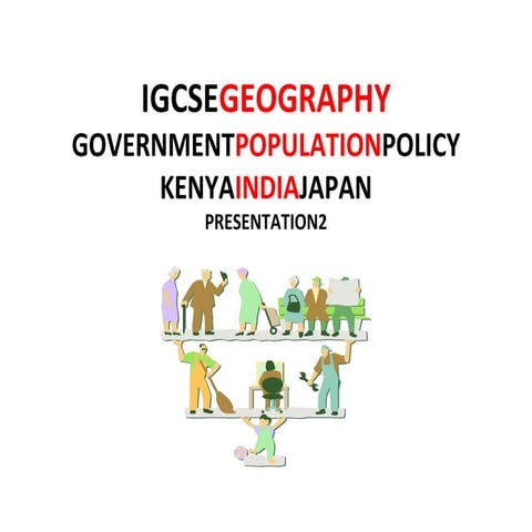 GEOGRAPHY CAMBRIDGE IGCSE: GOVERNMENT POPULATION POLICY - KENYA, INDIA, JAPAN