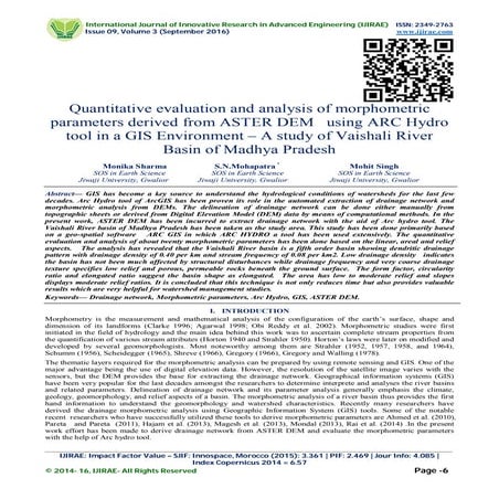 Quantitative evaluation and analysis of morphometric parameters derived from ...