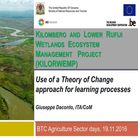 Use of a Theory of Change approach for learning processes - Giuseppe Daconto ...