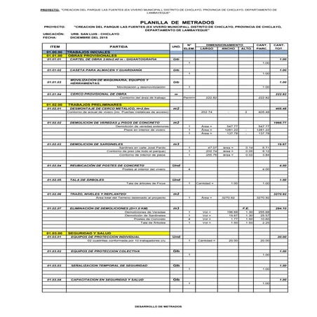  desarrollo de metrados 