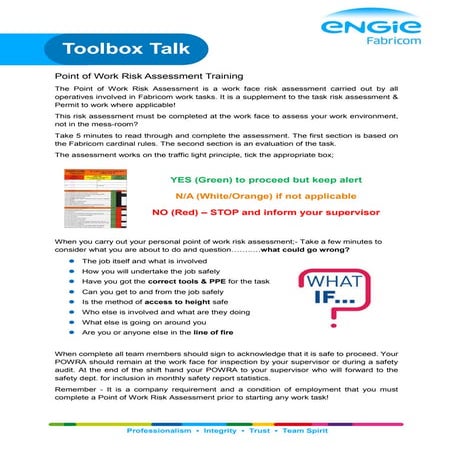 02. point of work risk assessments
