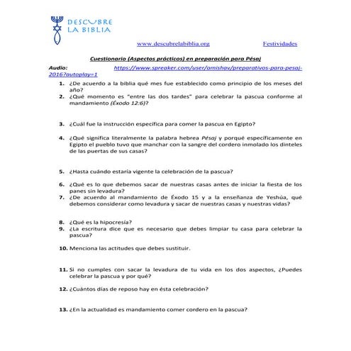 02.  cuestionario (aspectos prácticos) en preparación para pésaj