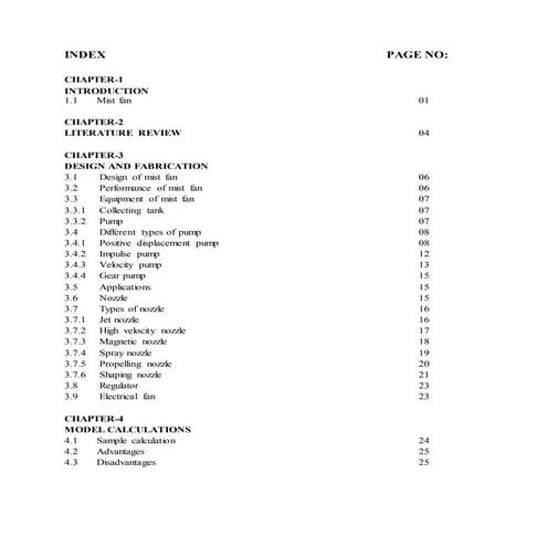 FABRICATION AND ANALYSIS OF “MIST FAN”