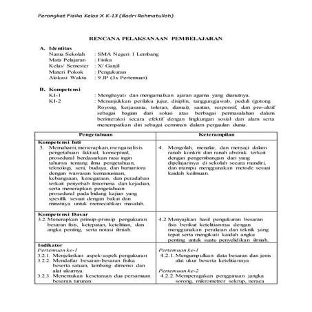 02. RPP FISIKA KD. 3.2 MATERI PENGUKURAN KELAS X SEMESTER 1