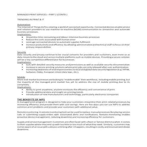Managed Print Services