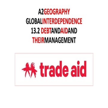 A2 CAMBRIDGE GEOGRAPHY: GLOBAL INTERDEPENDENCE - DEBT AND AID AND THEIR MANAG...
