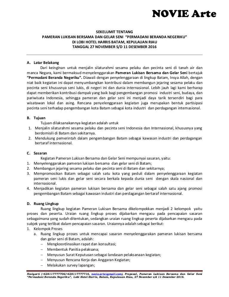 Sekelumit Tentang Pameran Lukisan Bersama Dan Gelar Seni Permadani B