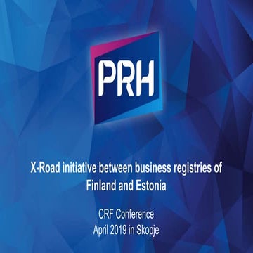 X-Road initiative between business registries of Finland and Estonia