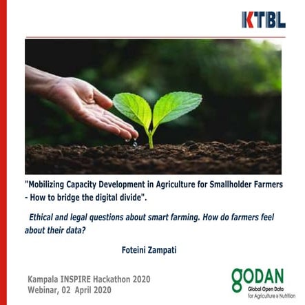 Ethical and legal questions about smart farming. How do farmers feel about th...