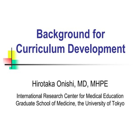 02.Background for curriculum development